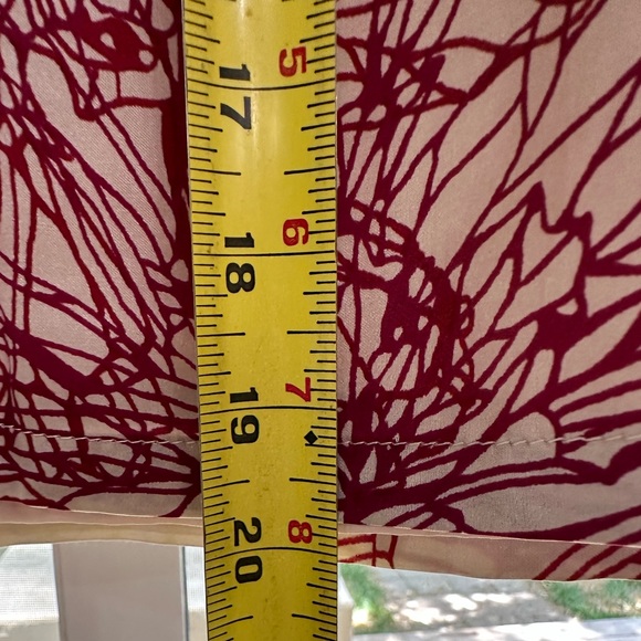 Gap NWT Silk Cotton Floral Lined Skirt Dark Red Holidays Christmas - Picture 10 of 14